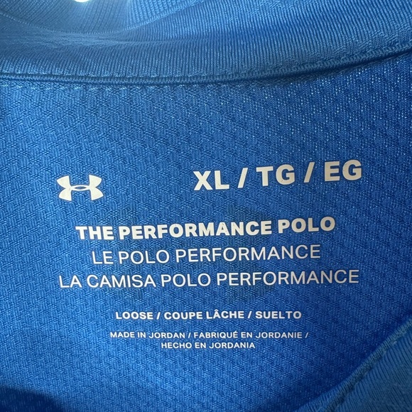 Under Armour Performance Polo XL Blue NWT - Picture 3 of 4